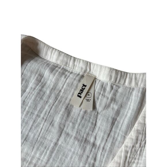 Pact Organic Cotton Dress size M Cream Mini - Picture 4 of 12